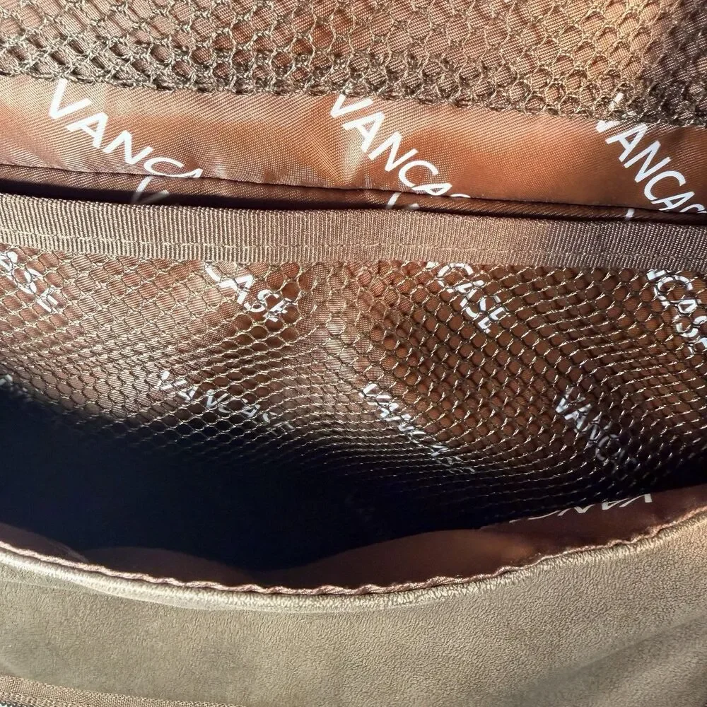 Vancase Hanging Toiletry Bag make up jewelry bag Travel Shaving Kit Leather